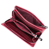 Women's Leather Wallet Hand Bag Purse Card Package Clutch Bag Storage Bag For Gift